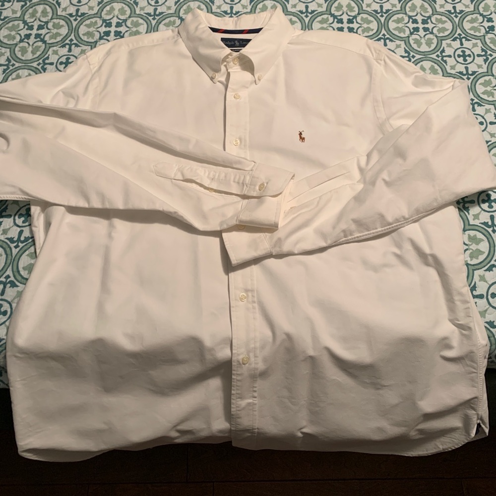 Polo Longsleeve Classic White shirt XXL